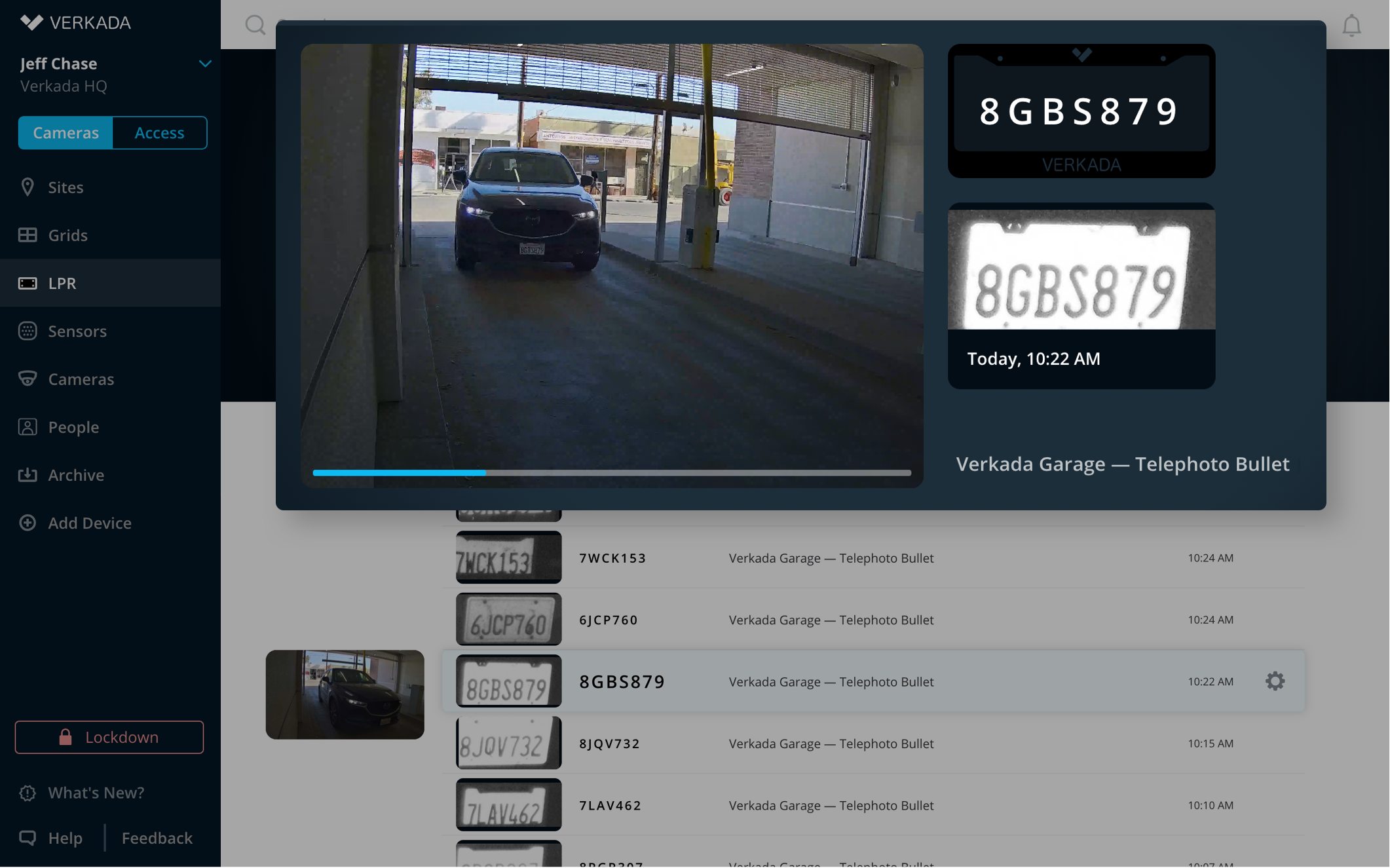 Screenshot of LPR Software project interface